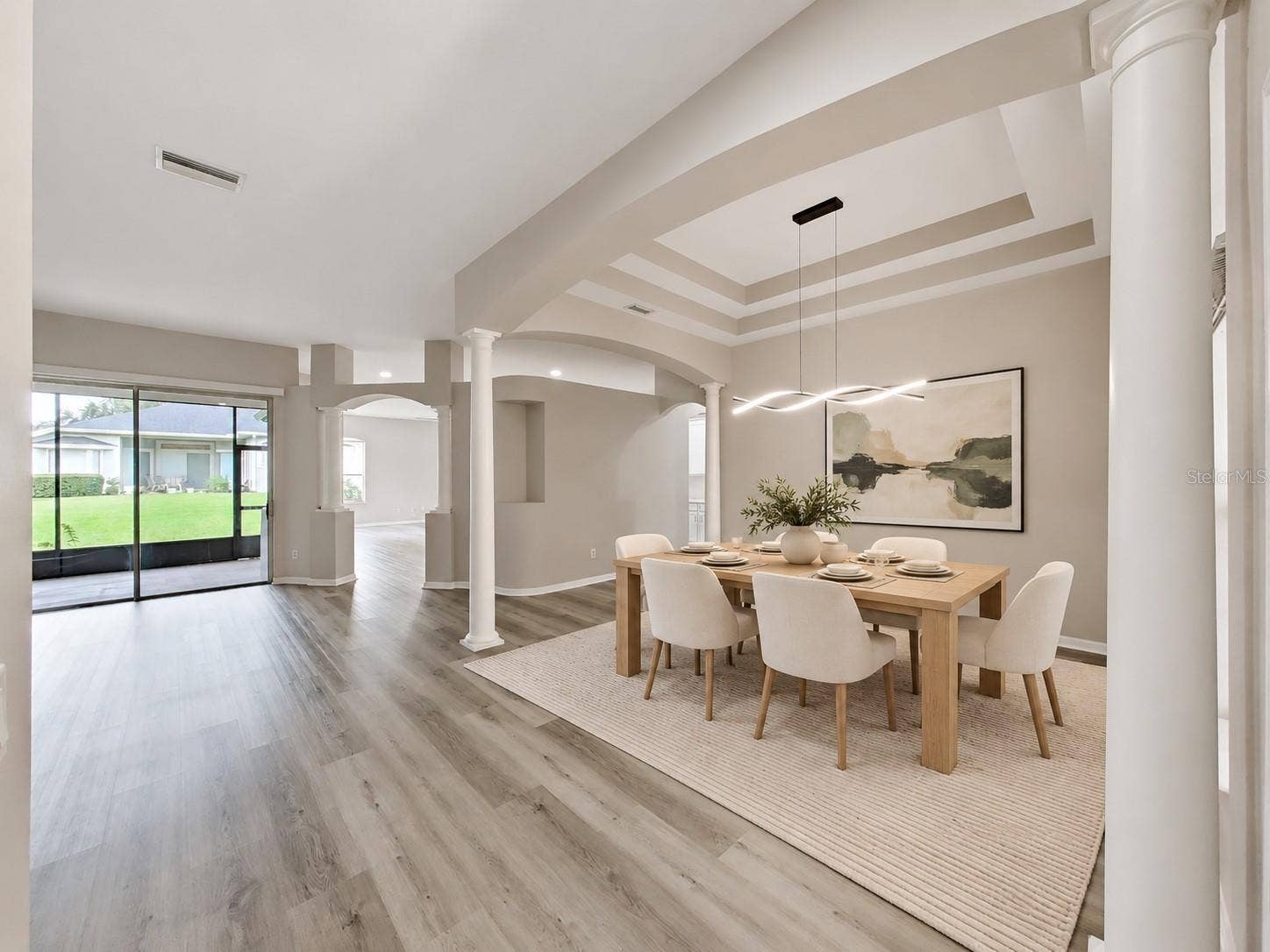 9310 MANGROVE COURT, Tampa, FL 33647 visual staging: dining room