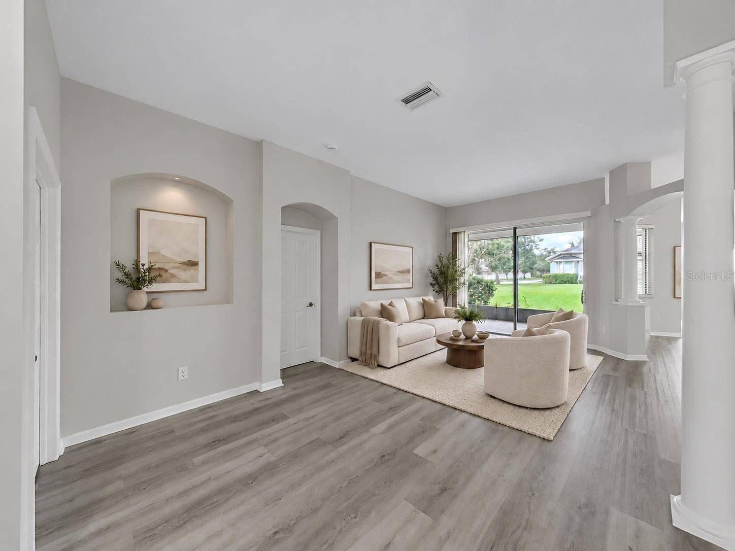 9310 MANGROVE COURT, Tampa, FL 33647 visual staging: living room