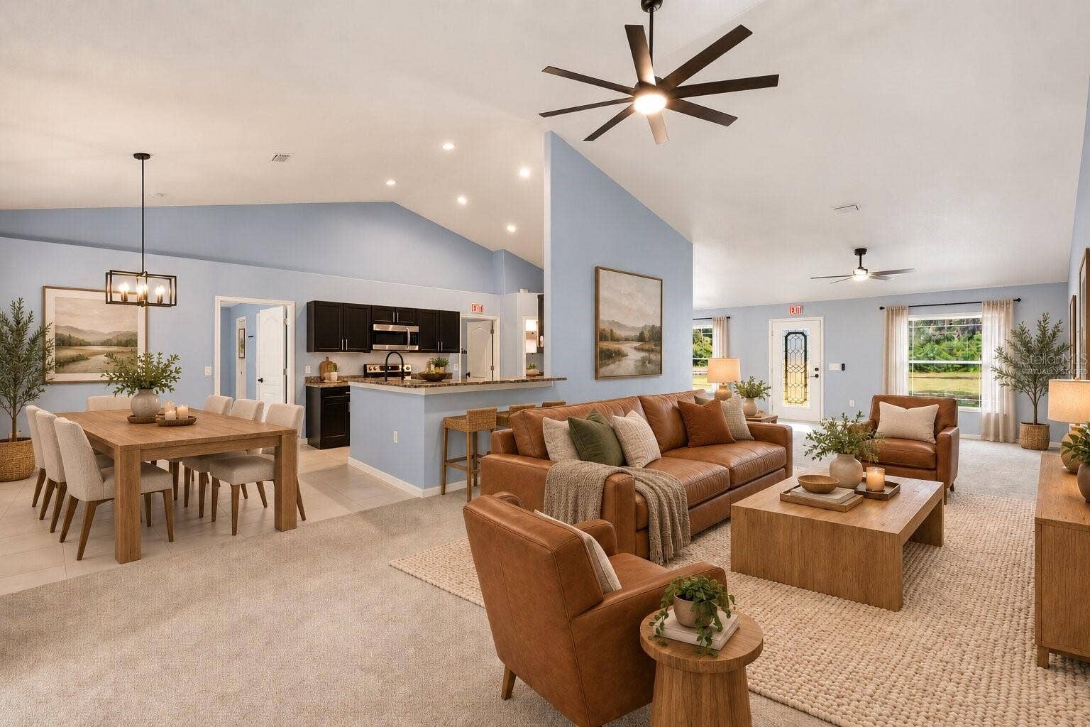 10149 ROCKBAY ROAD, Brooksville, FL 34601 Virtually staged Great room and dining room