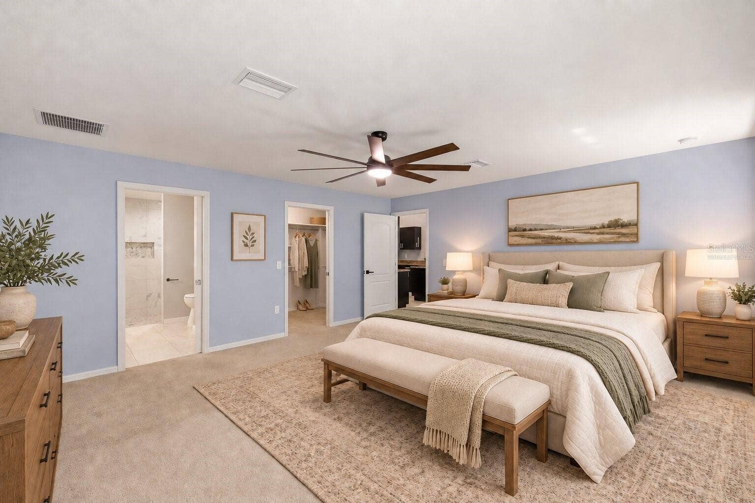 10149 ROCKBAY ROAD, Brooksville, FL 34601 Virtually staged primary bedroom