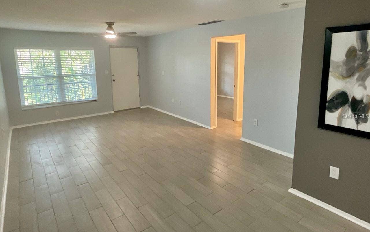 Living room front window and door