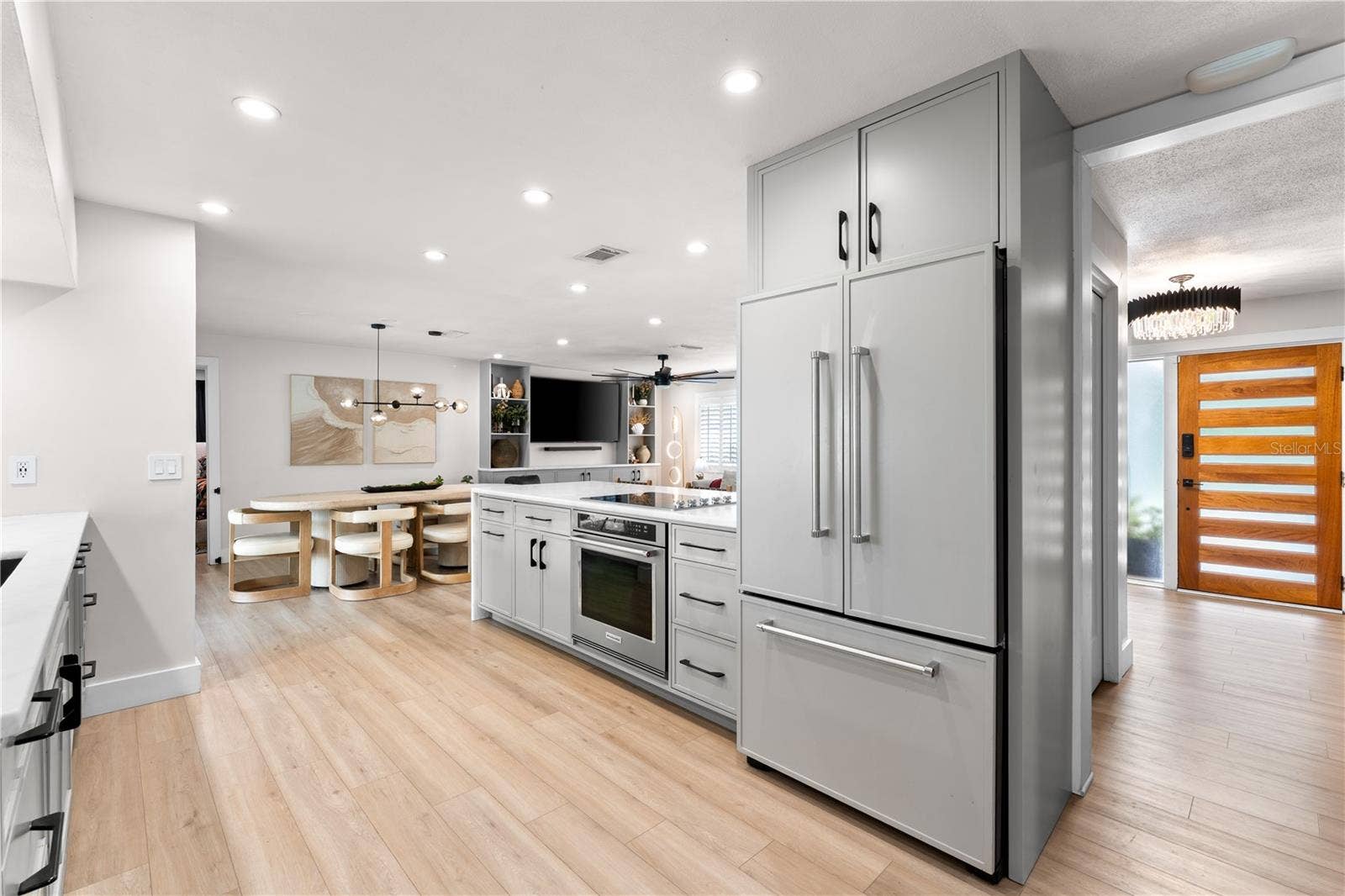Stunning Kitchen View Towards Dining Area