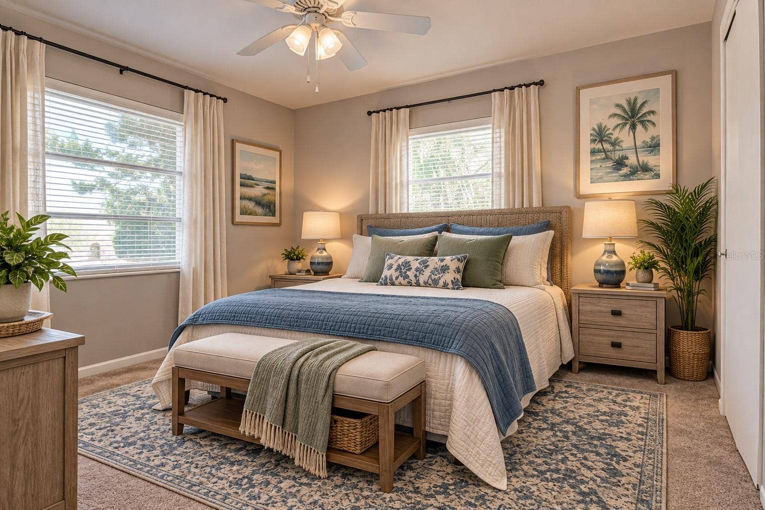 Staged 2nd bedroom