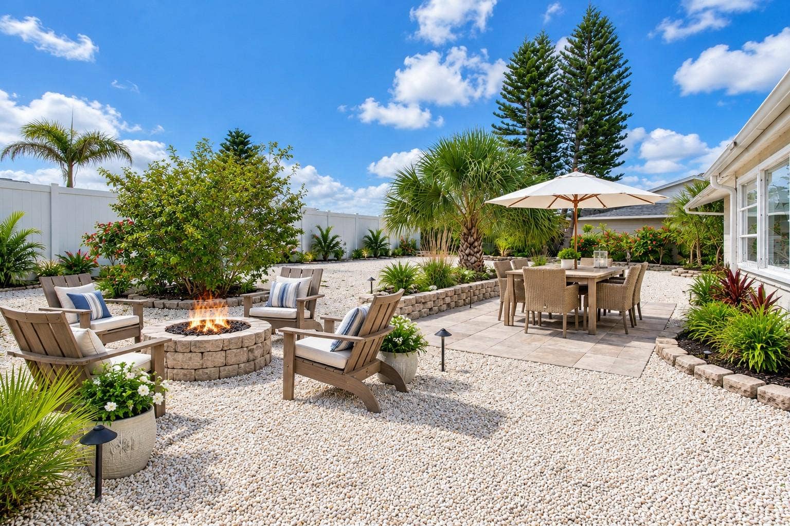 Staged Backyard
