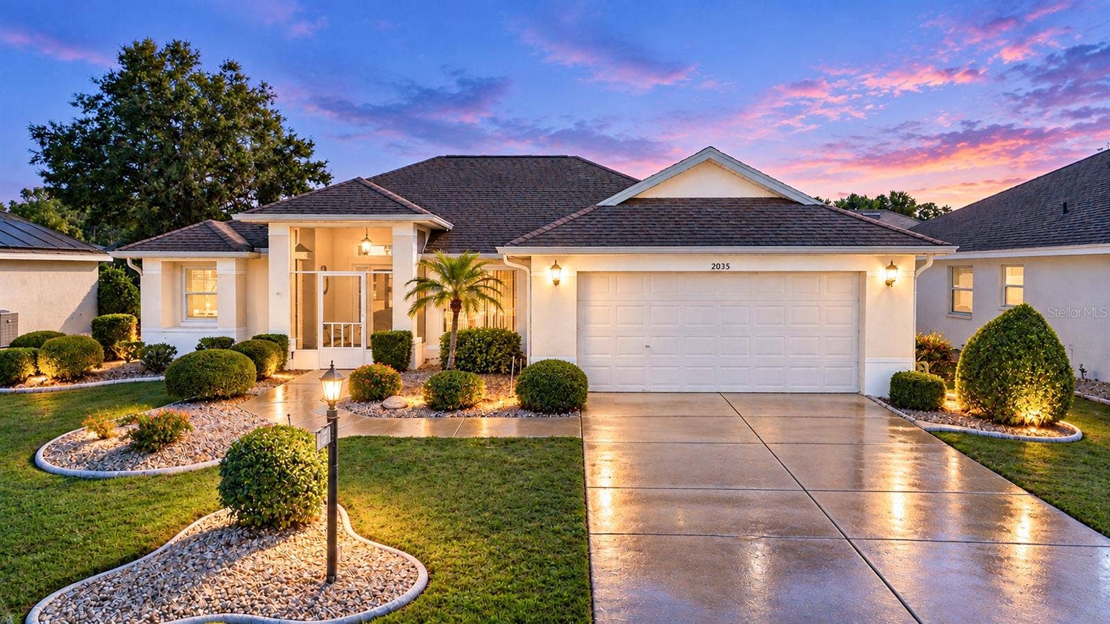 2035 PRESTANCIA LANE, Sun City Center, FL 33573 Front - Twilight