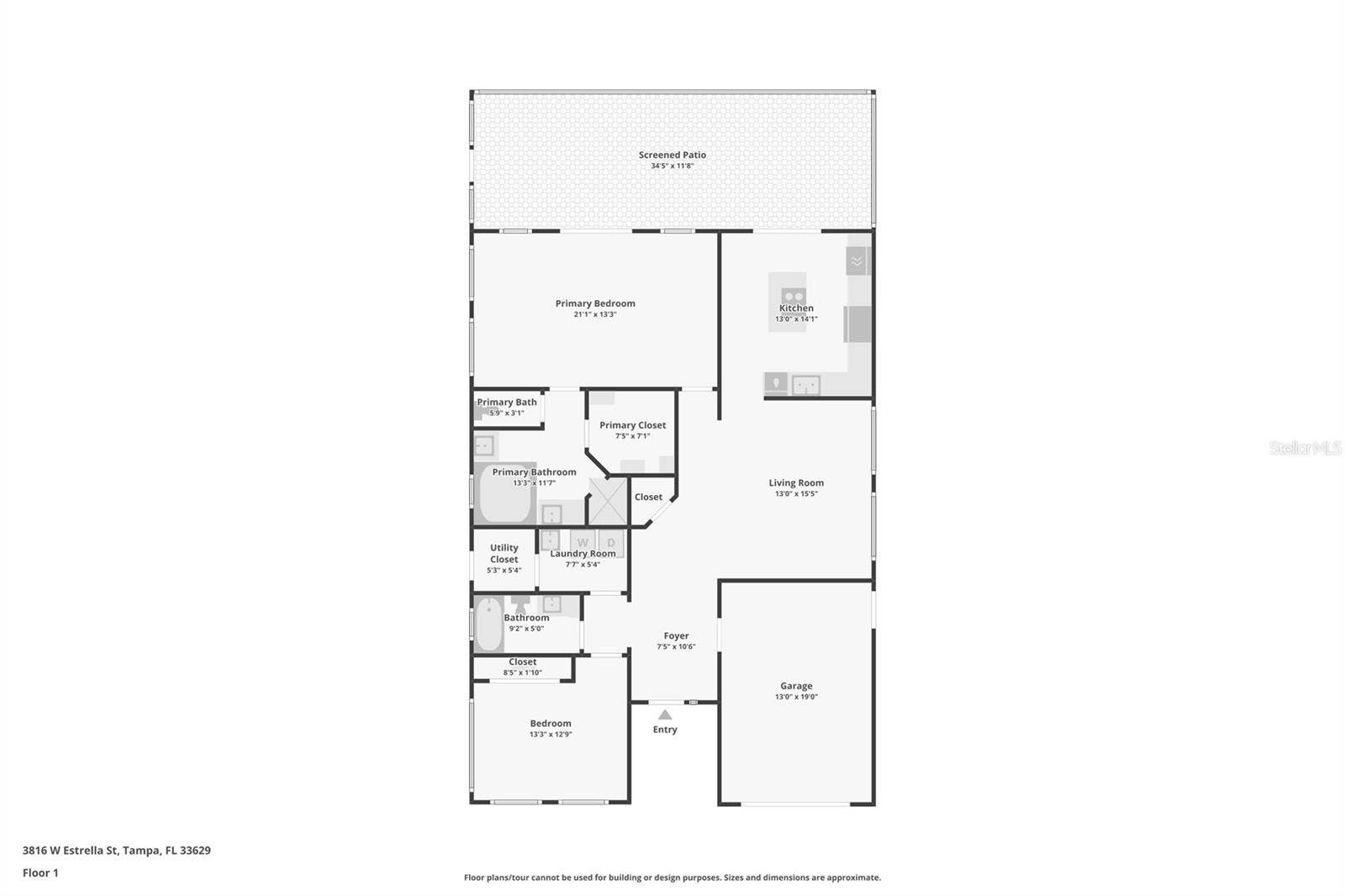 3816 W ESTRELLA STREET, Tampa, FL 33629 Floor Plan