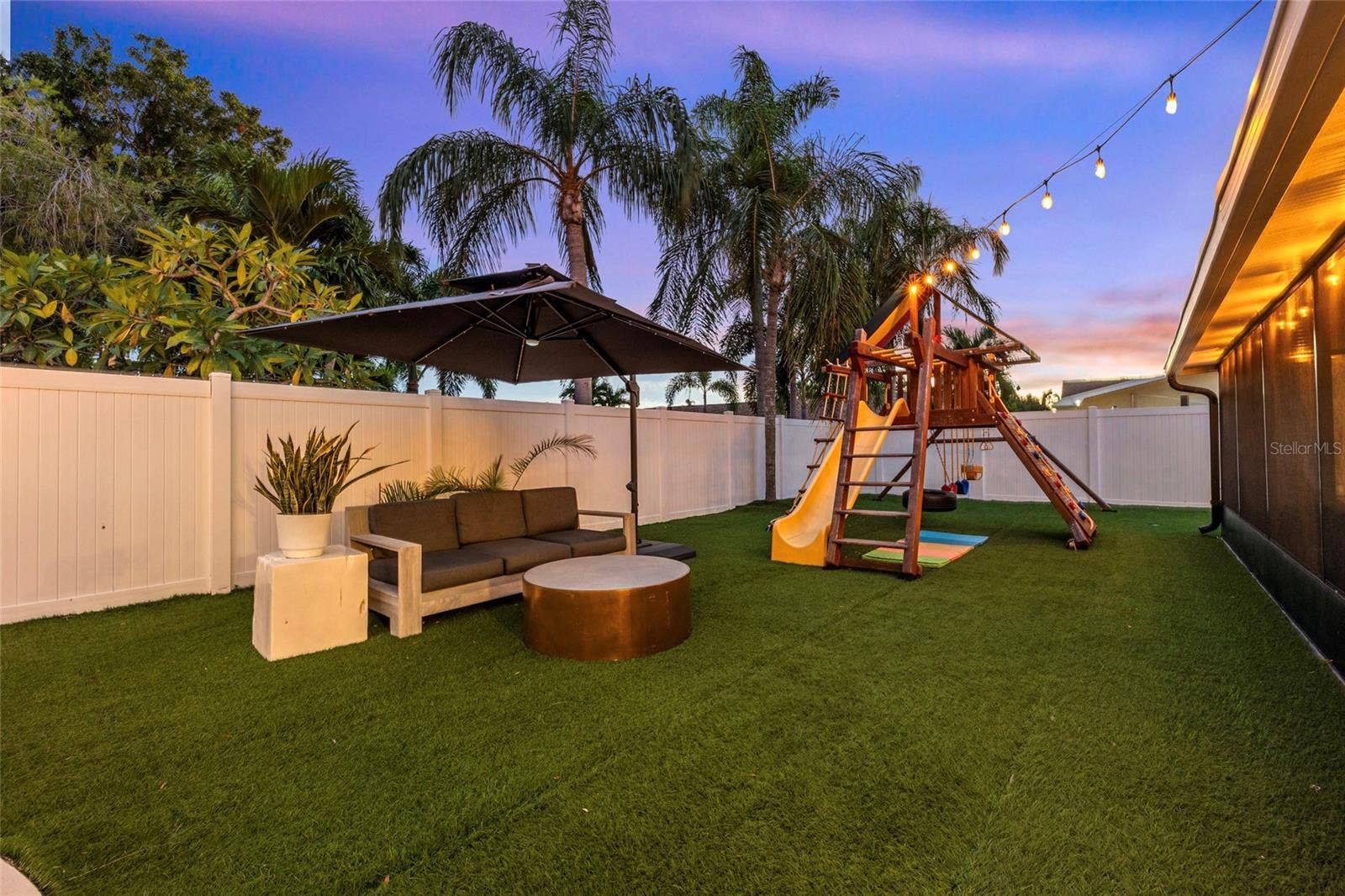 Backyard with Artificial Turf