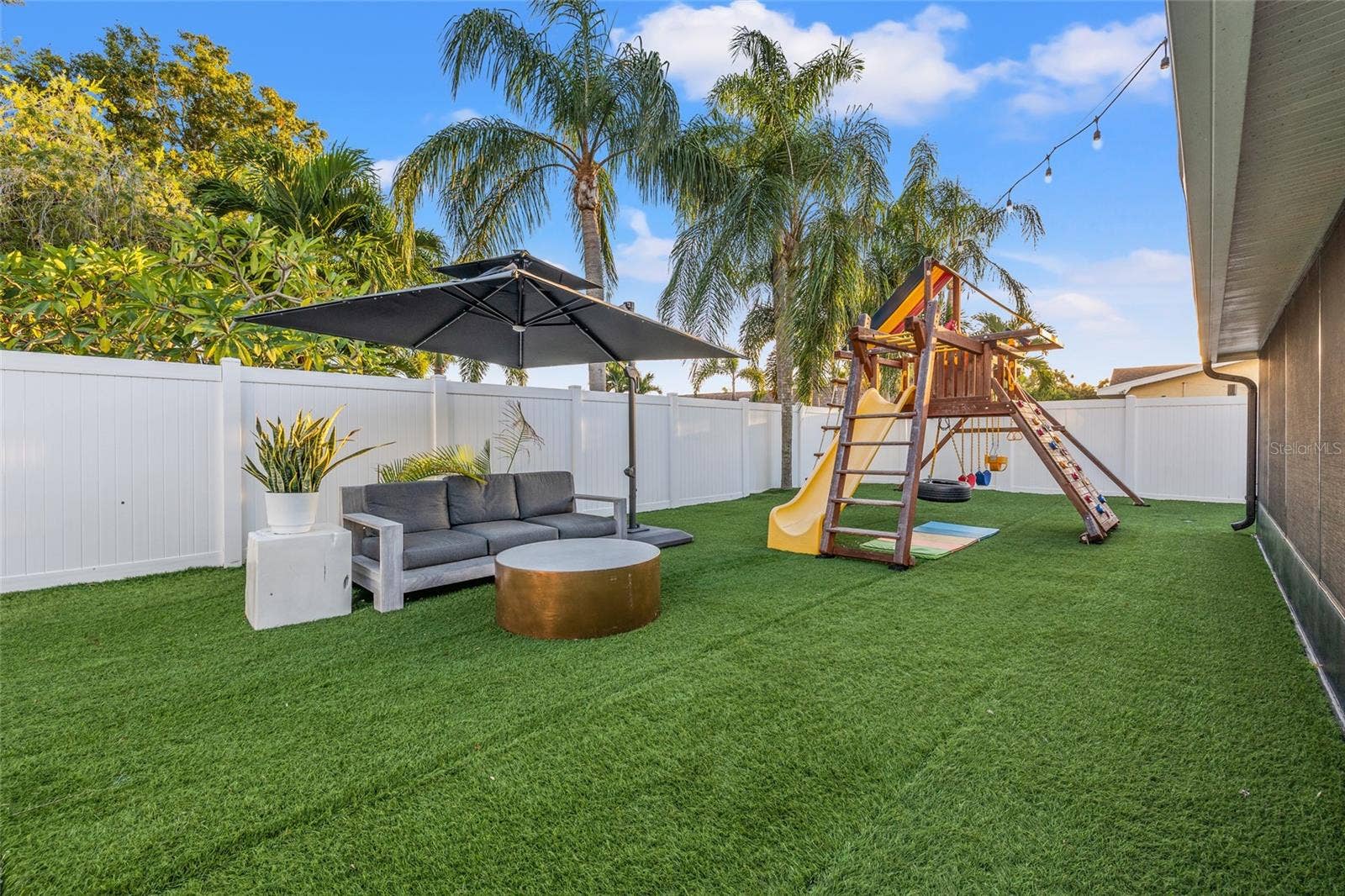 Backyard with Artificial Turf