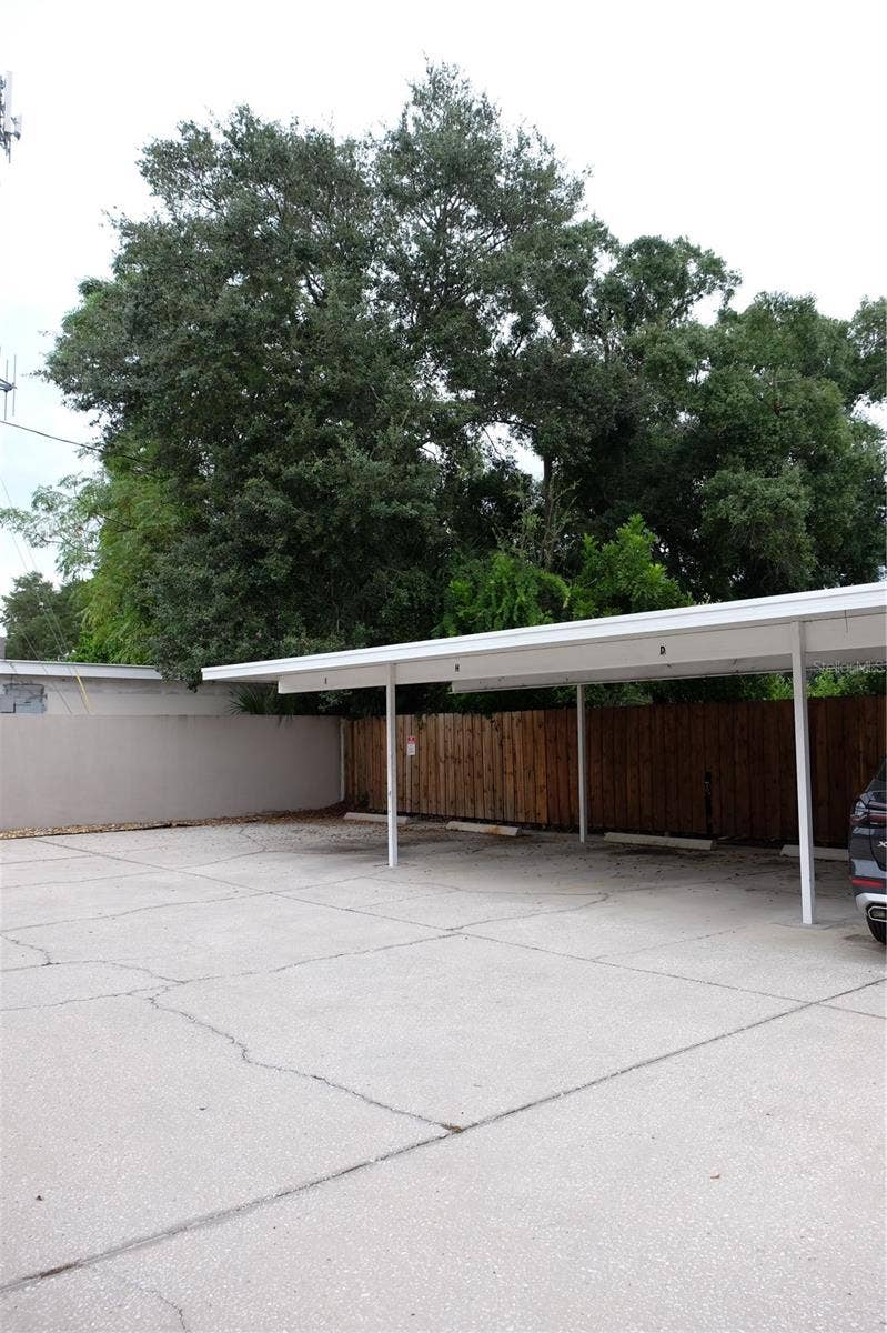 Dedicated carport parking space