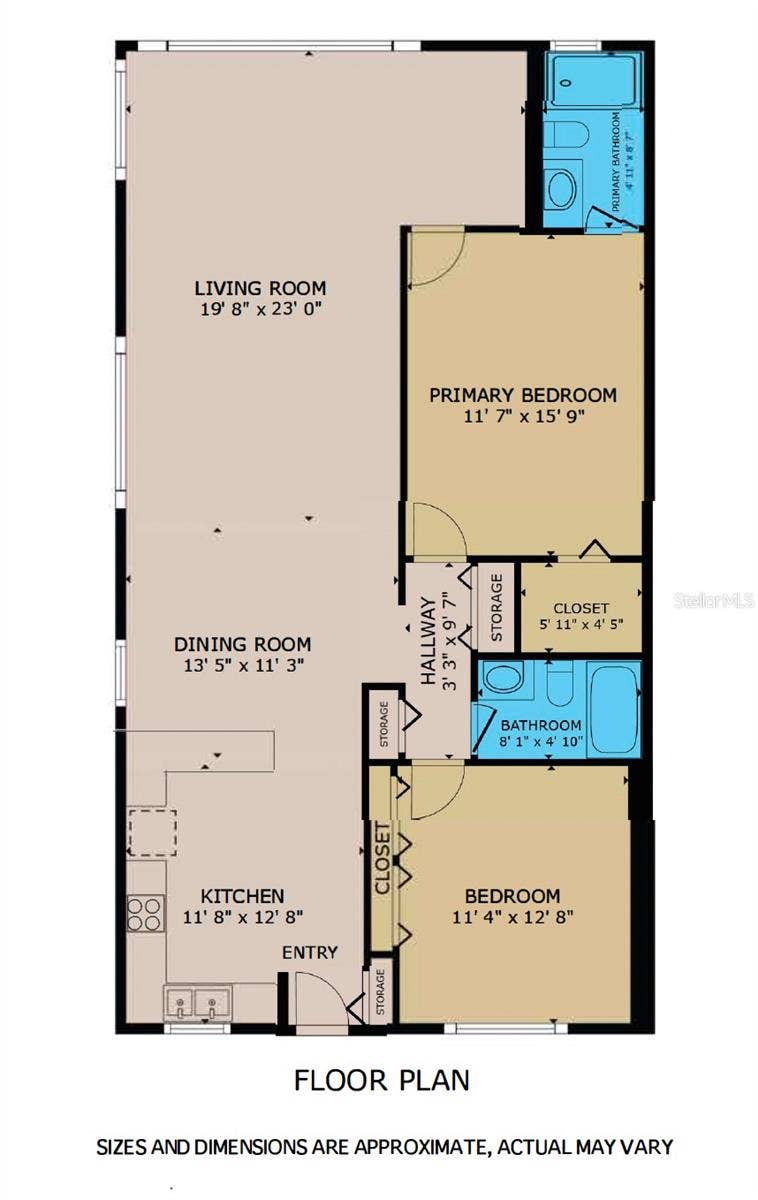 2960 59TH STREET S, #215, Gulfport, FL 33707 Spacious open concept layout - Total area 1,250 sq ft.