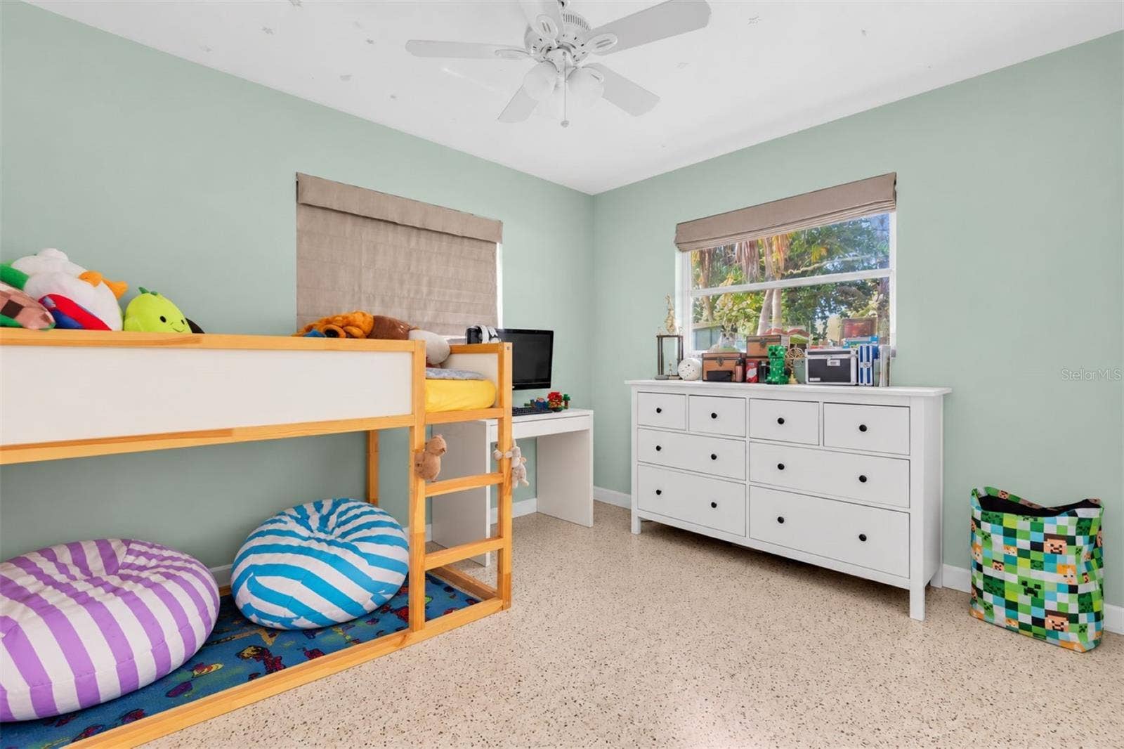 5701 6TH WAY S, St Petersburg, FL 33705 Comfortable secondary bedroom with terrazzo floors