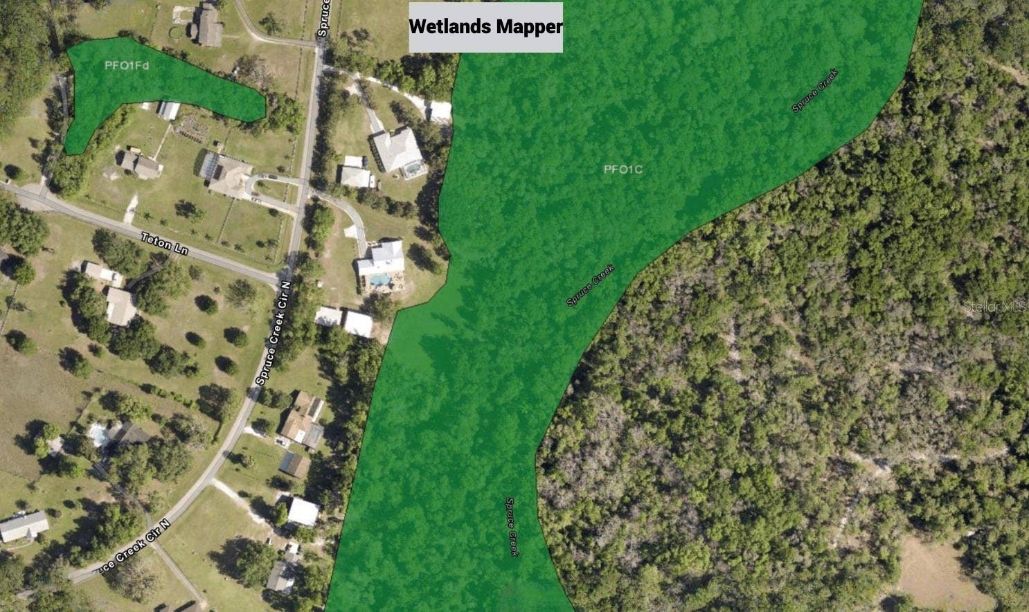 N SPRUCE CREEK CIRCLE, Port Orange, FL 32128 Wetlands Mapper