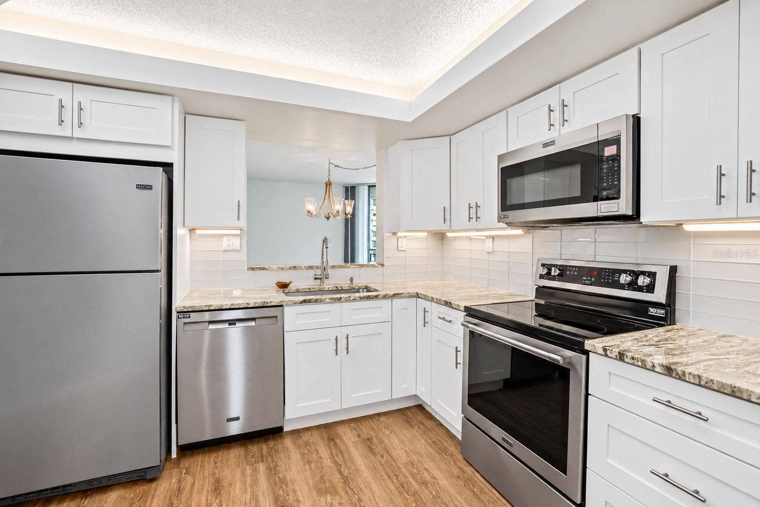 690 ISLAND WAY, #606, Clearwater, FL 33767 Beautiful kitchen remodel. Shaker cabinets, soft close drawers, newer stainless appliance package