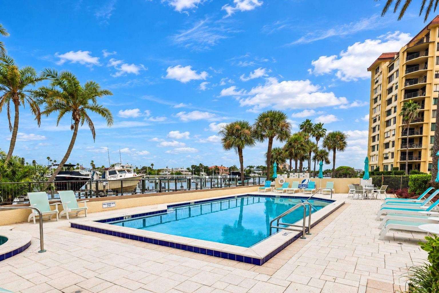 690 ISLAND WAY, #606, Clearwater, FL 33767 Heated pool sits literally next to the intercoastal