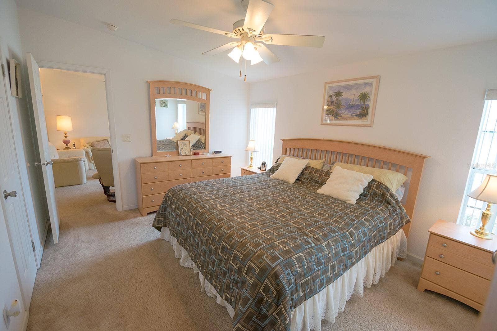 Previous owner had king bed in primary bedroom