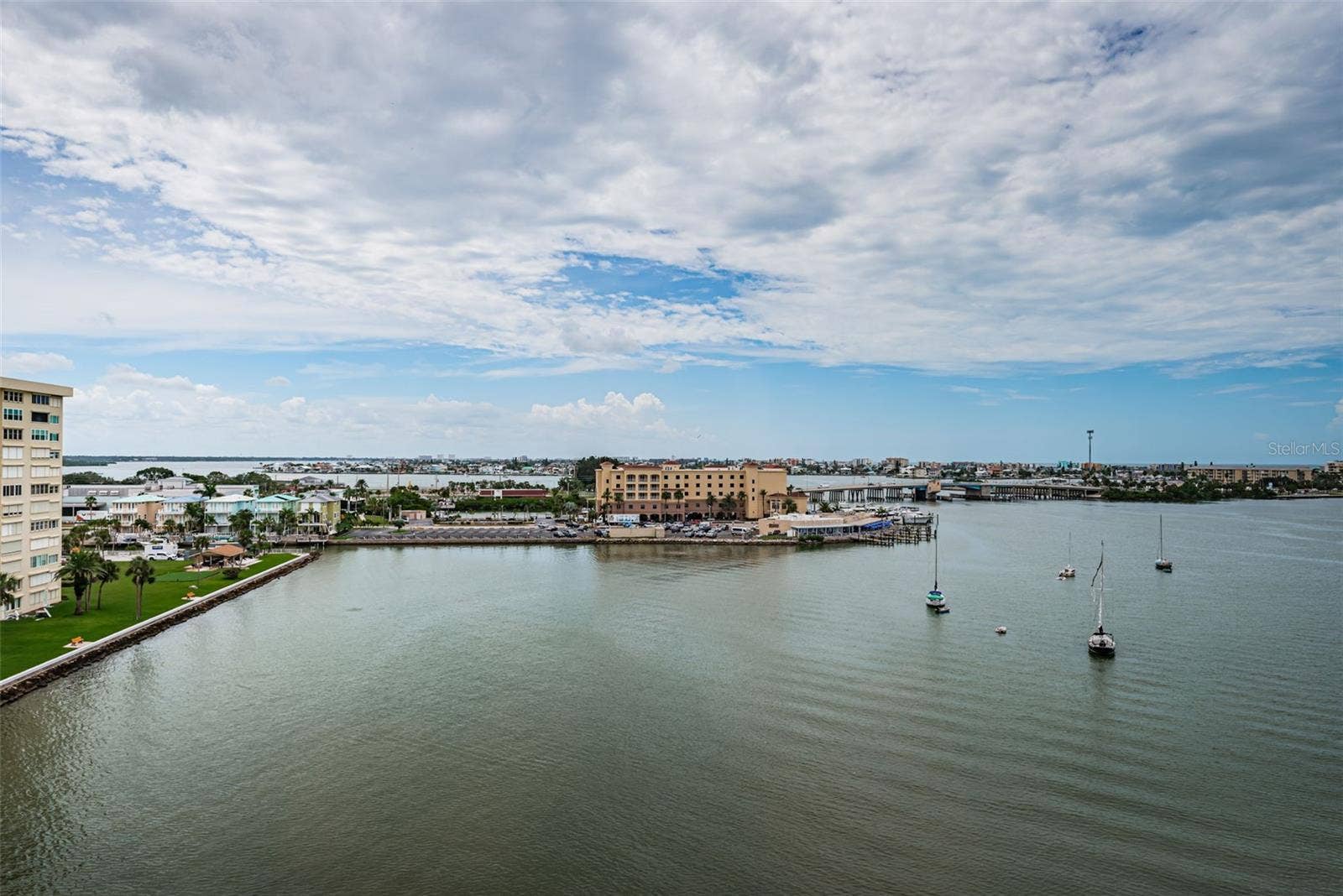 4775 COVE CIRCLE, #904, St Petersburg, FL 33708 View from the living room, spectacular views of fireworks, Intracoastal and the Gulf