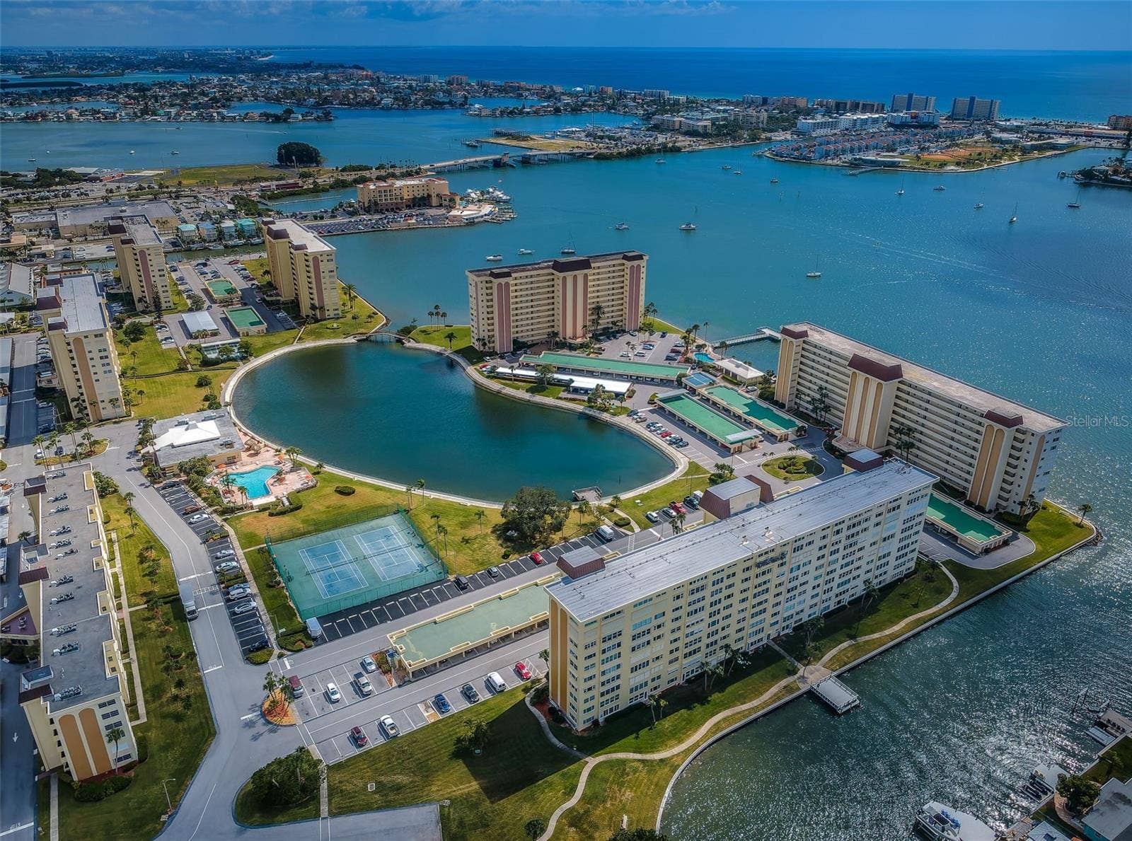 4775 COVE CIRCLE, #904, St Petersburg, FL 33708 Aerial view of Sea Towers Community