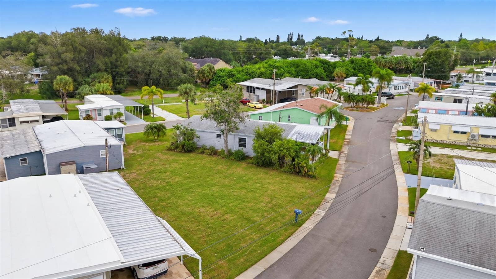 70 SCHOONER DRIVE, #70, Palm Harbor, FL 34683 Arial view with Mobile Home removed to show vacant lot