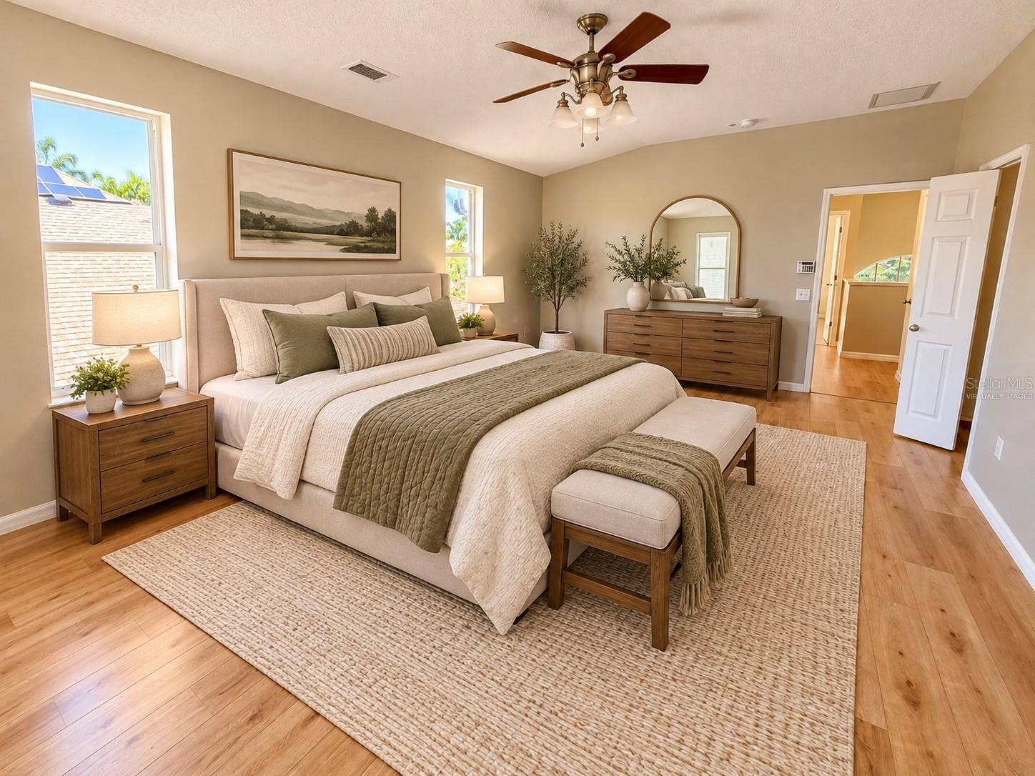Virtually Staged Primary Bedroom