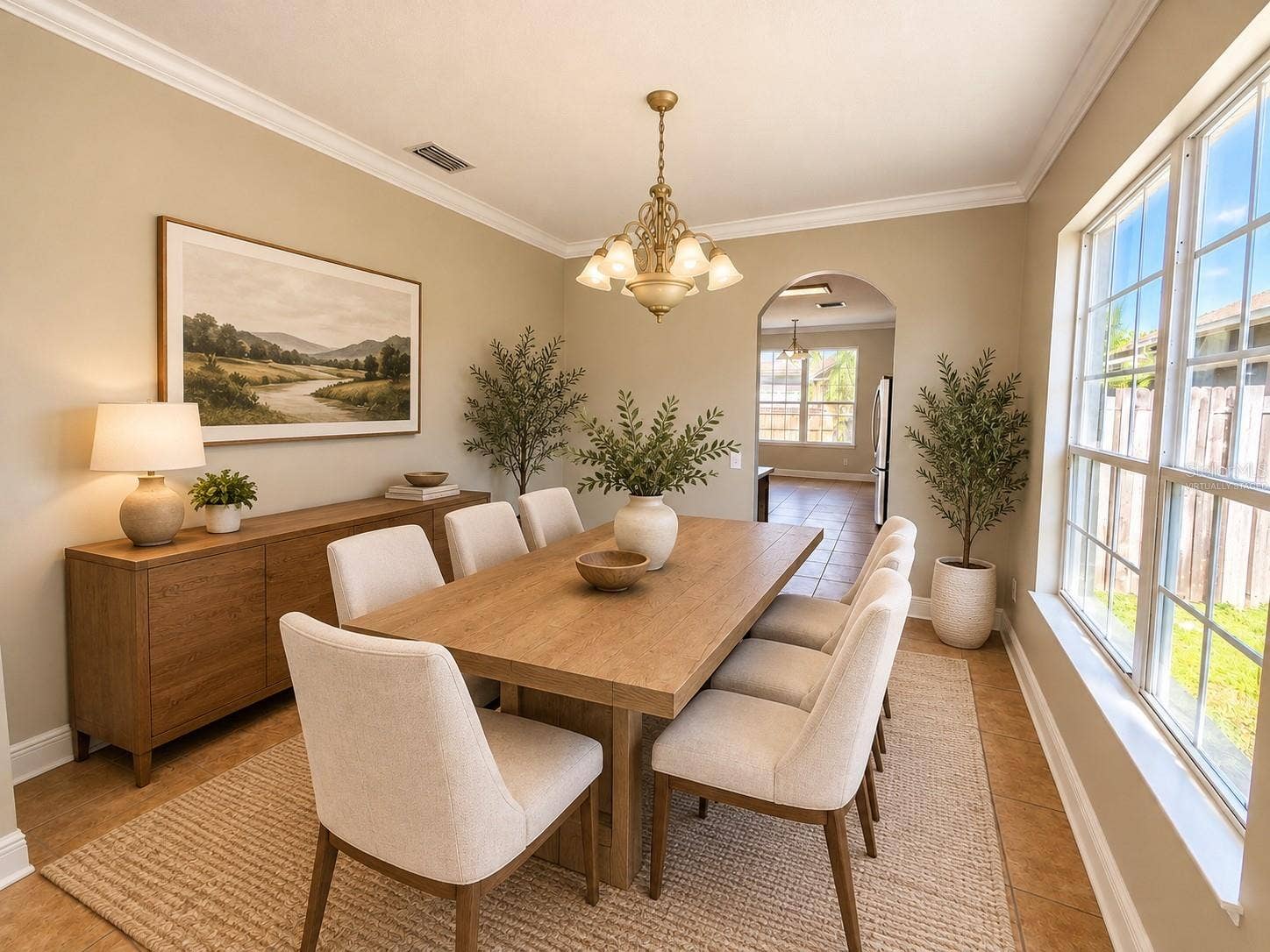 Virtually Staged Formal Dining Room