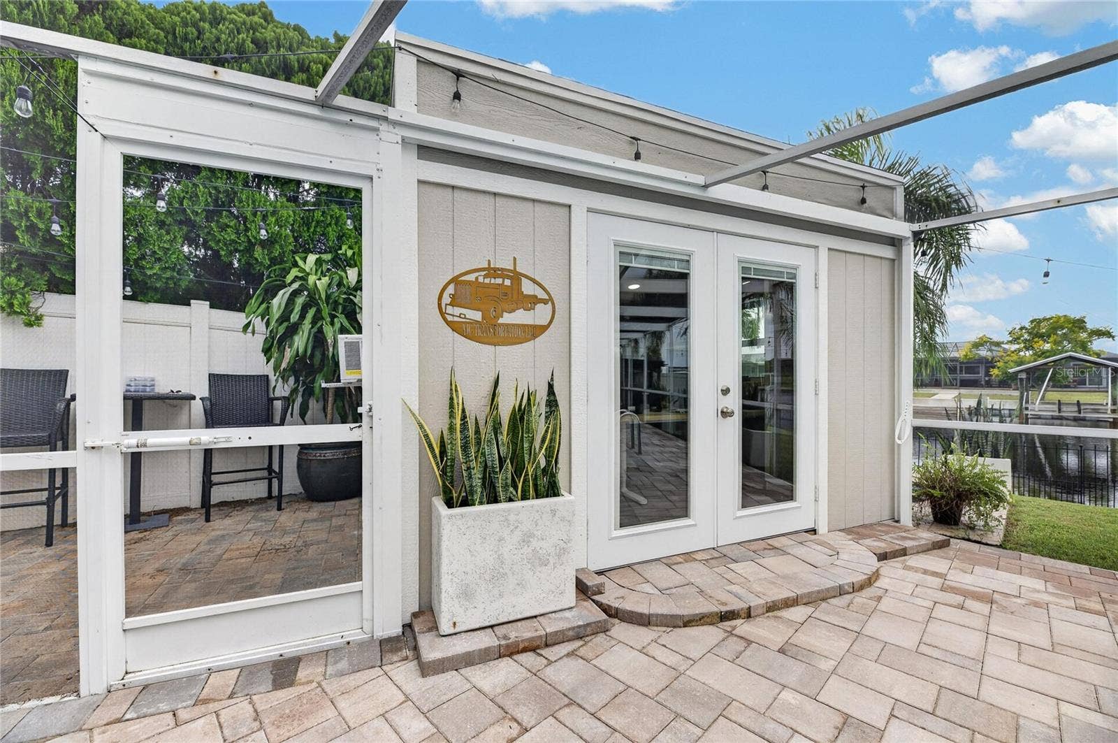 Double Full Light French Doors Is Your Private Entrance To Your Detached 132sf Private Office!