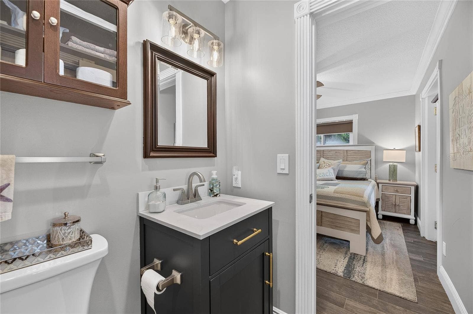 Extended Height Vanity, Single Undermount Sink, And Quartz Countertop!