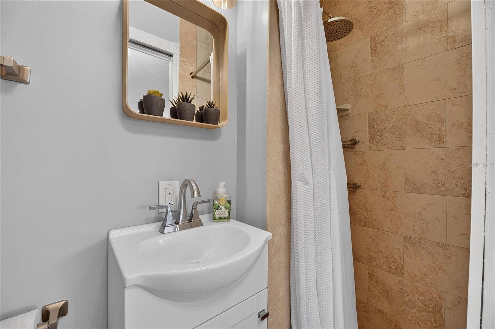 This Is A Full Bath As Well, Including A Walk-In Shower With Tiled Walls!