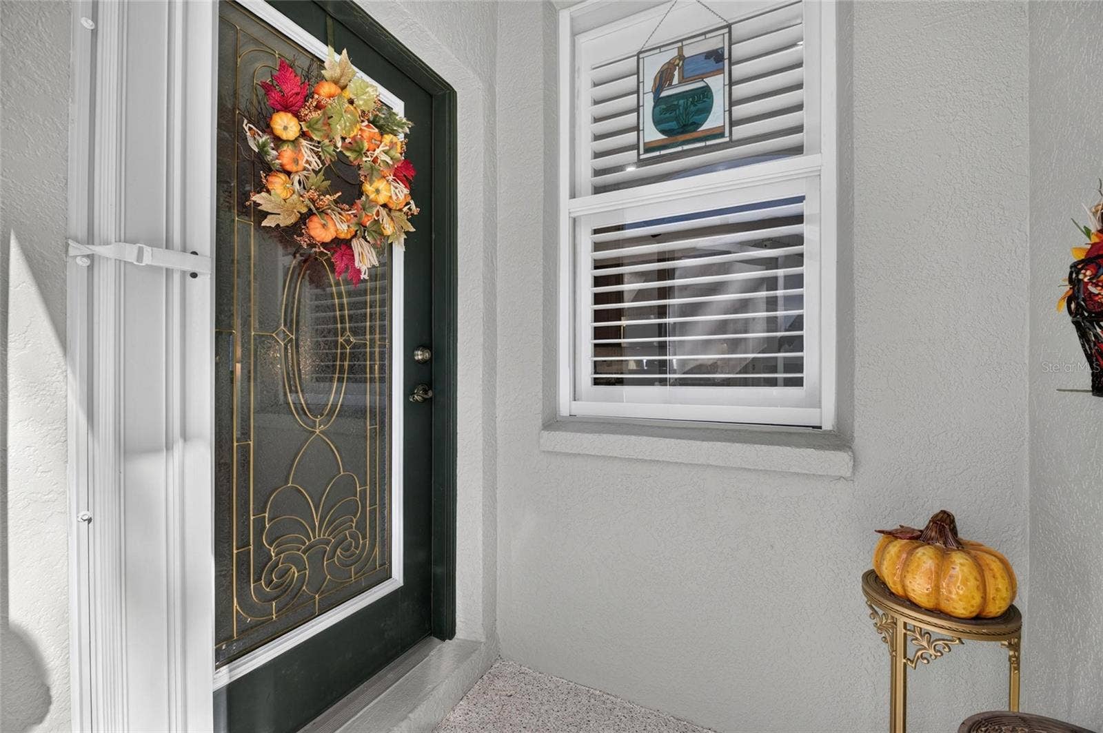1229 HUNTINGTON GREENS DRIVE, #12, Sun City Center, FL 33573 Elegant Glass Entry Door