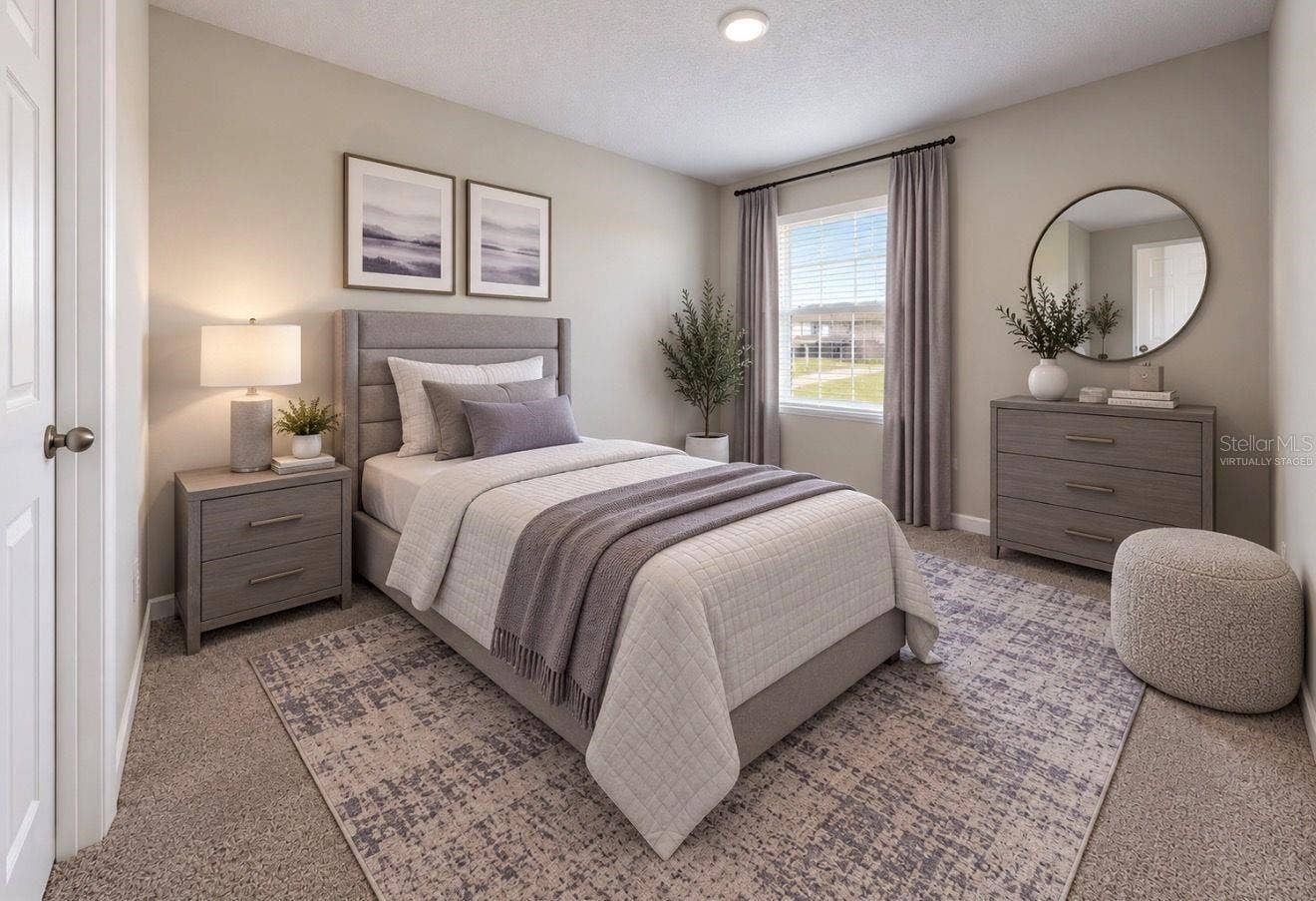 3179 MARINE GRASS DRIVE, Wimauma, FL 33598 2nd Floor Bedroom. Virtually Staged