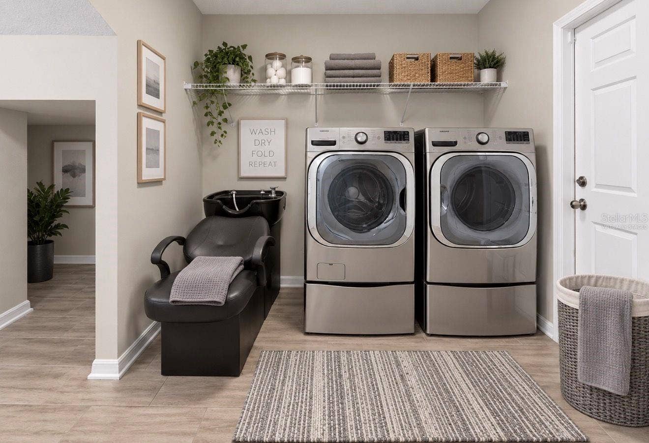 3179 MARINE GRASS DRIVE, Wimauma, FL 33598 Laundry Room. Virtually Staged