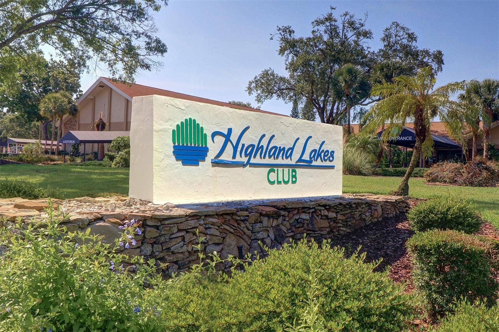 Front monument at the clubhouse