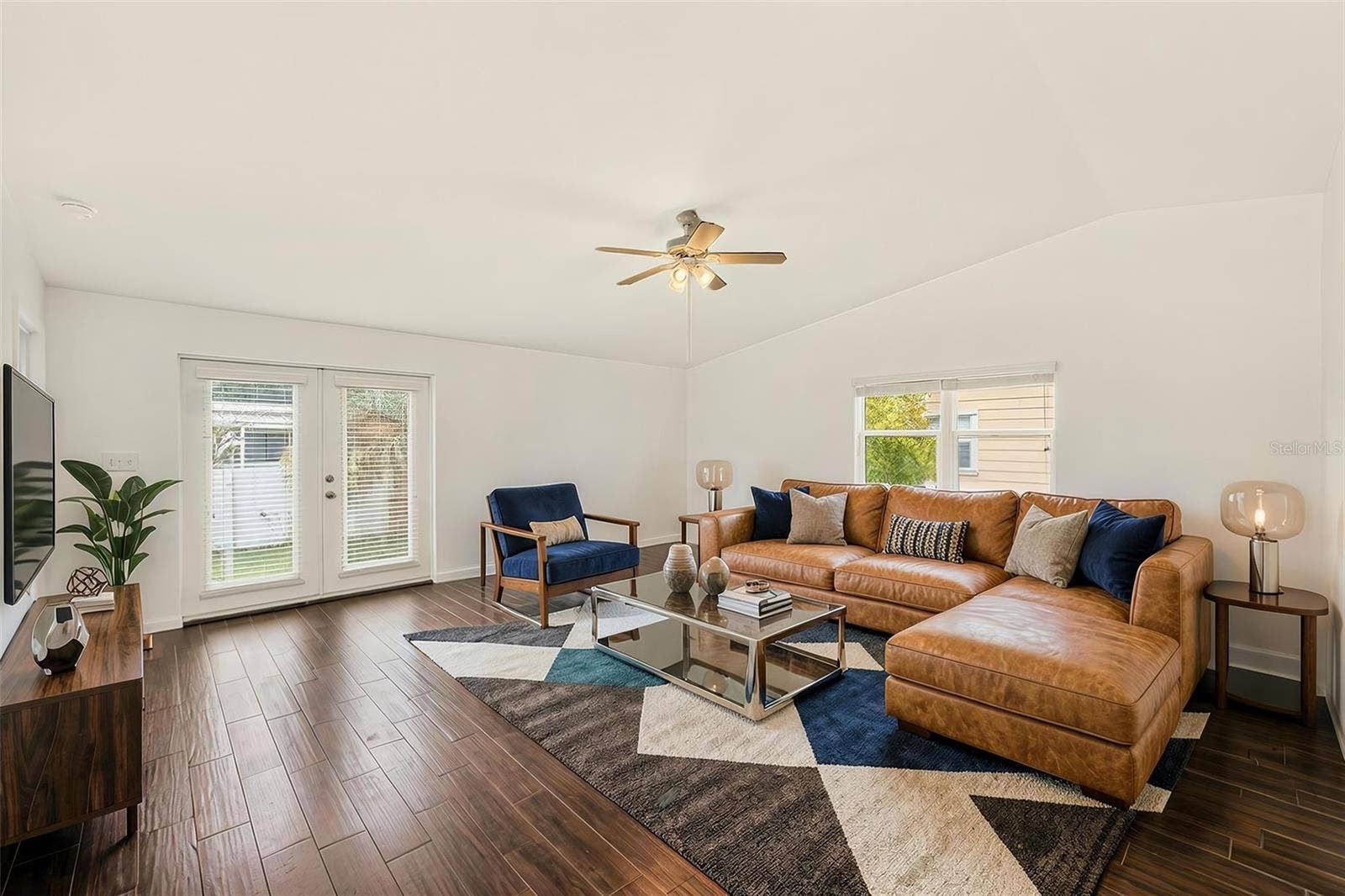 14330 CHANNEL DRIVE, Largo, FL 33774 Living Room with Vaulted Ceilings
