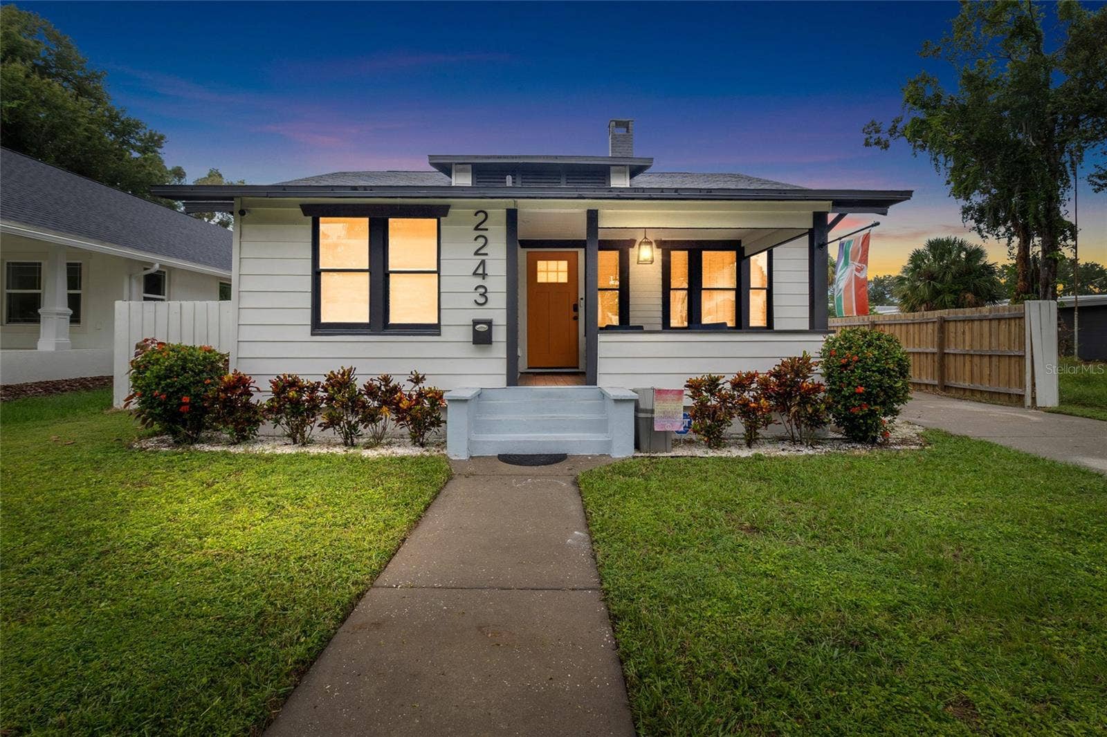 2243 HIGHLAND STREET S, St Petersburg, FL 33705 Dusk lighting by photographer. (virtual enhanced)