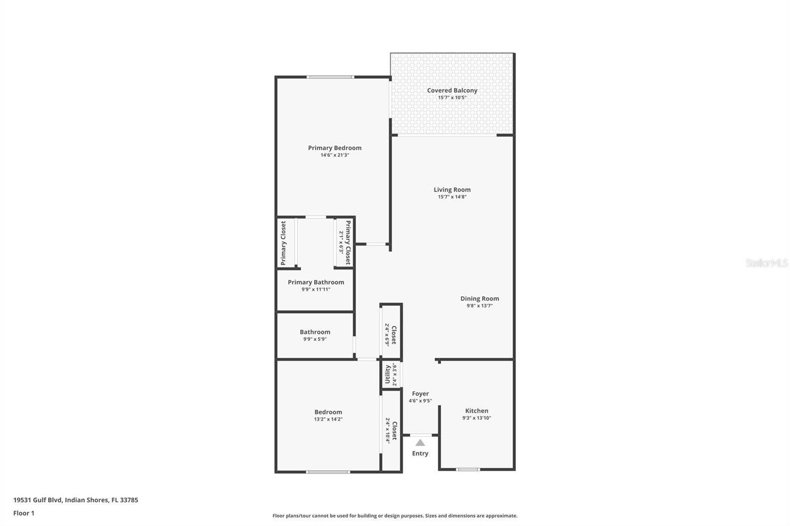 19531 GULF BOULEVARD, #604, Indian Shores, FL 33785 Floor plan