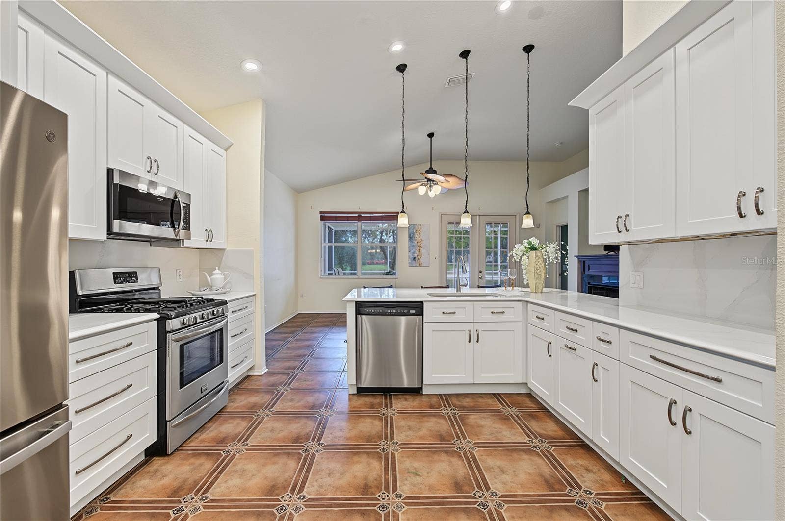 Recently updated Kitchen Cabinets and Appliances, Inset lights and drop down lights, pot drawers, soft close and more.