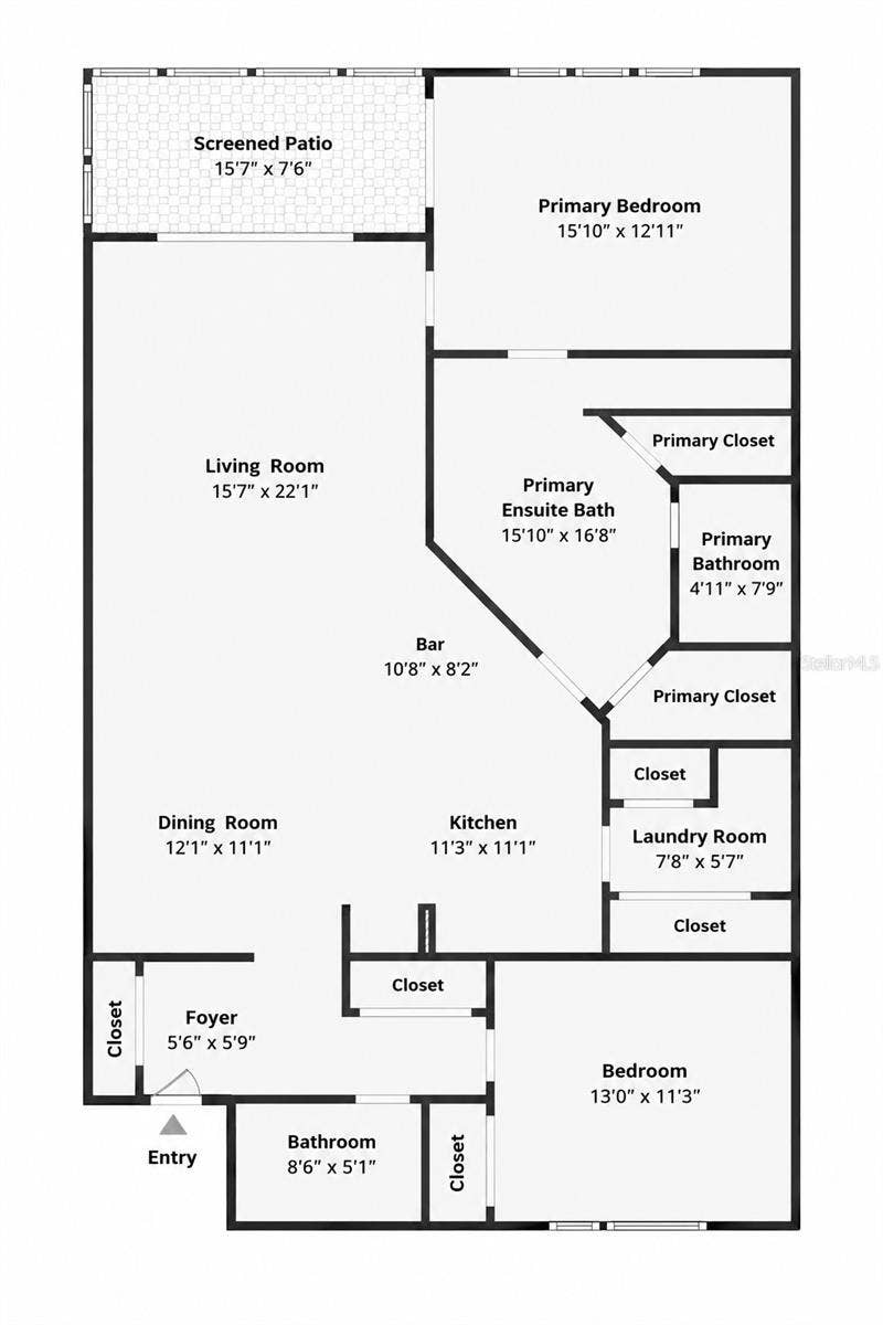 2511 DOLLY BAY DRIVE, #104, Palm Harbor, FL 34684 Floor Plan