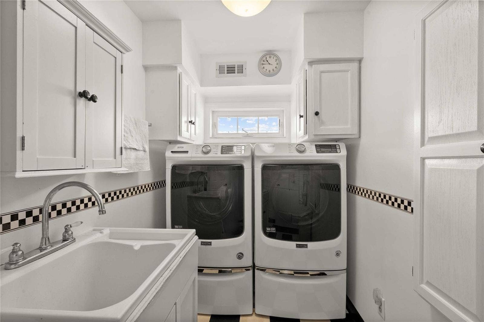 Inside laundry area.