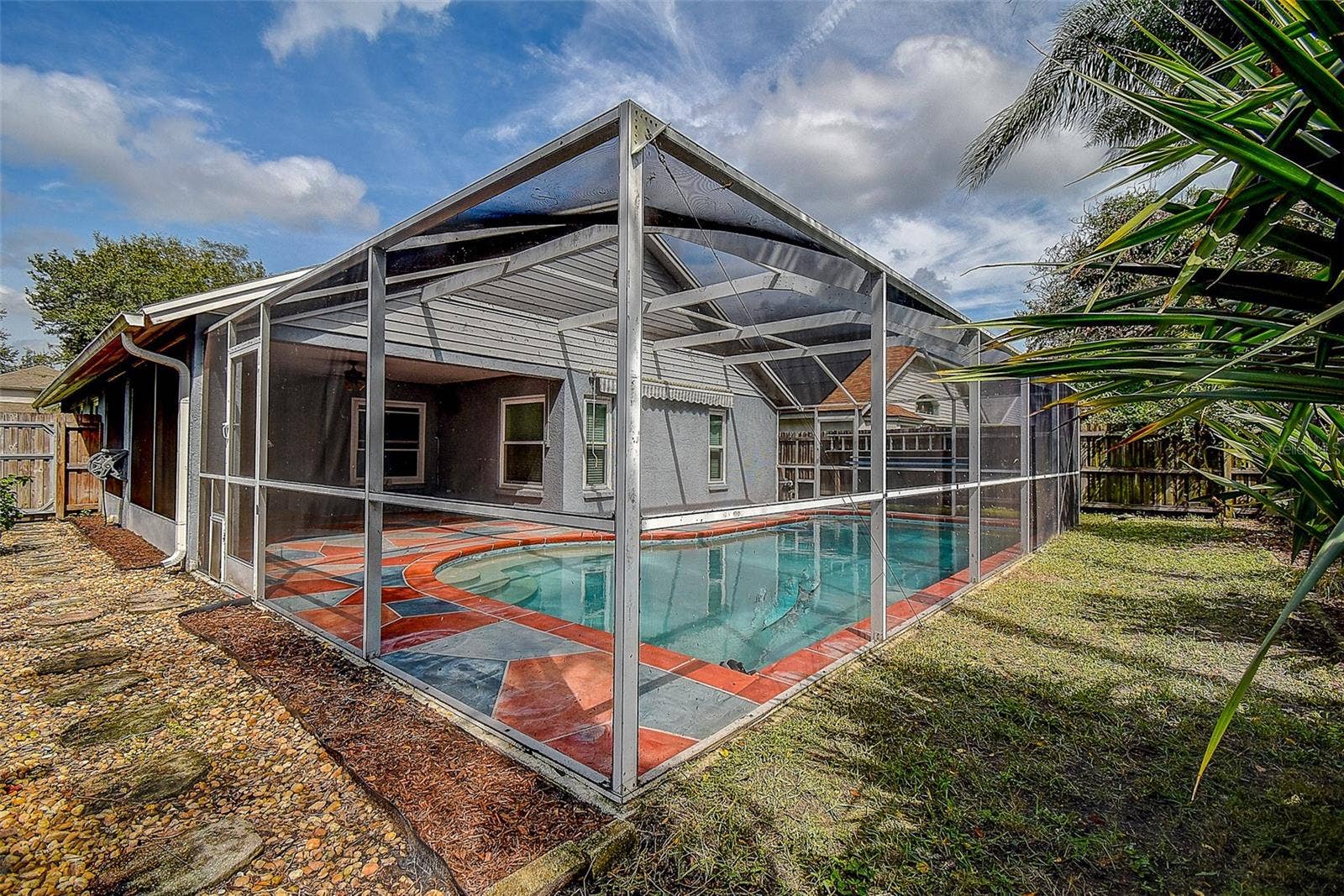 1709 SCOTCH PINE DRIVE, Brandon, FL 33511 View of pool and screened porch