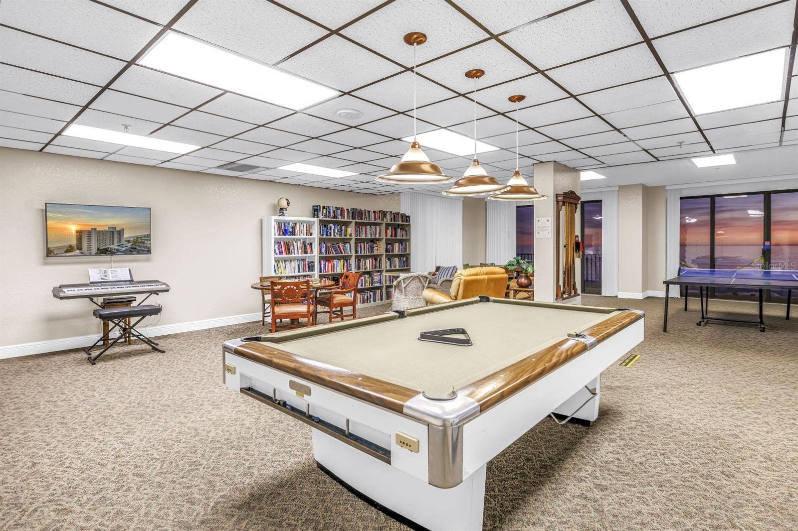 Beachfront Game Room and Library