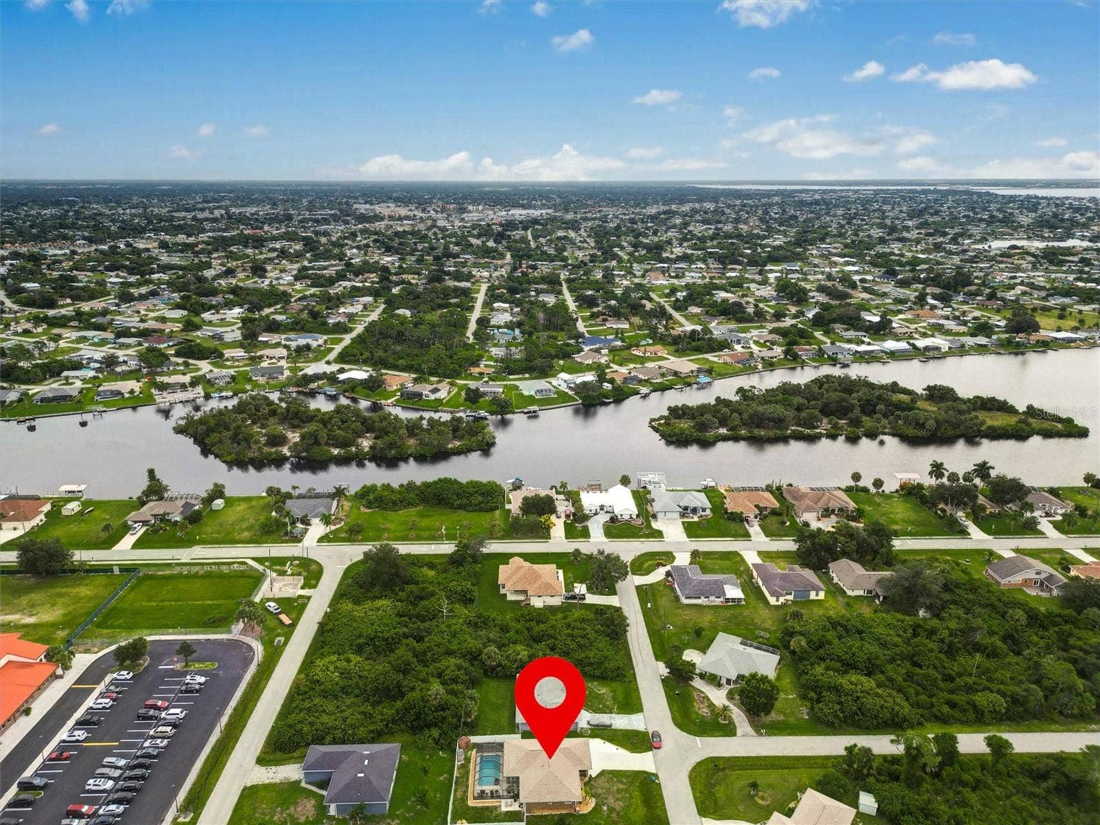 726 CALVERT AVENUE, Port Charlotte, FL 33948 Aerial with Location