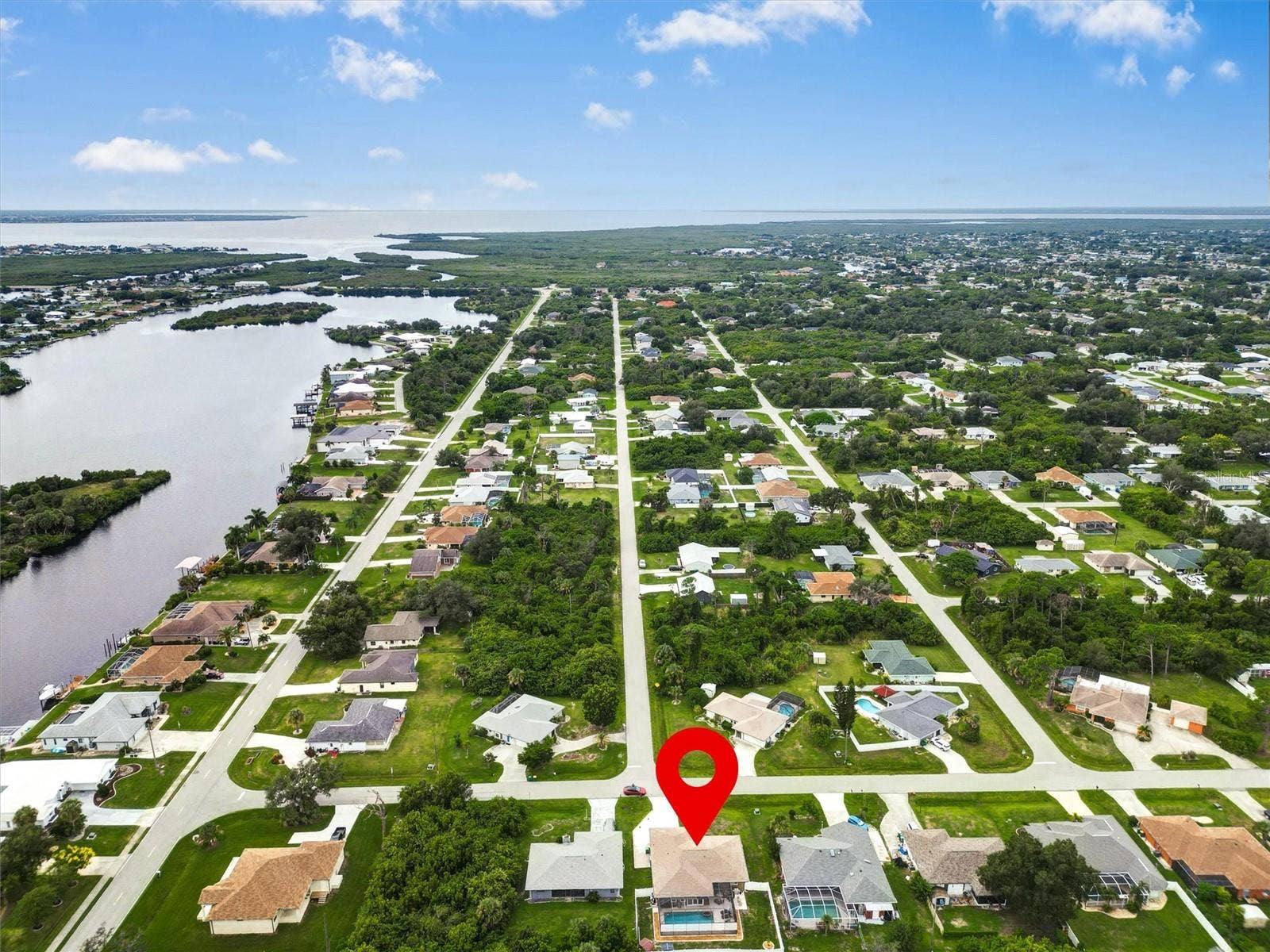726 CALVERT AVENUE, Port Charlotte, FL 33948 Aerial with Location