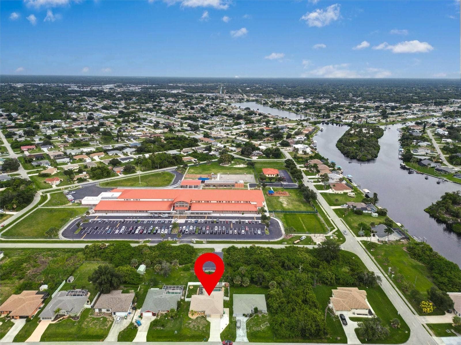 726 CALVERT AVENUE, Port Charlotte, FL 33948 Aerial with Location