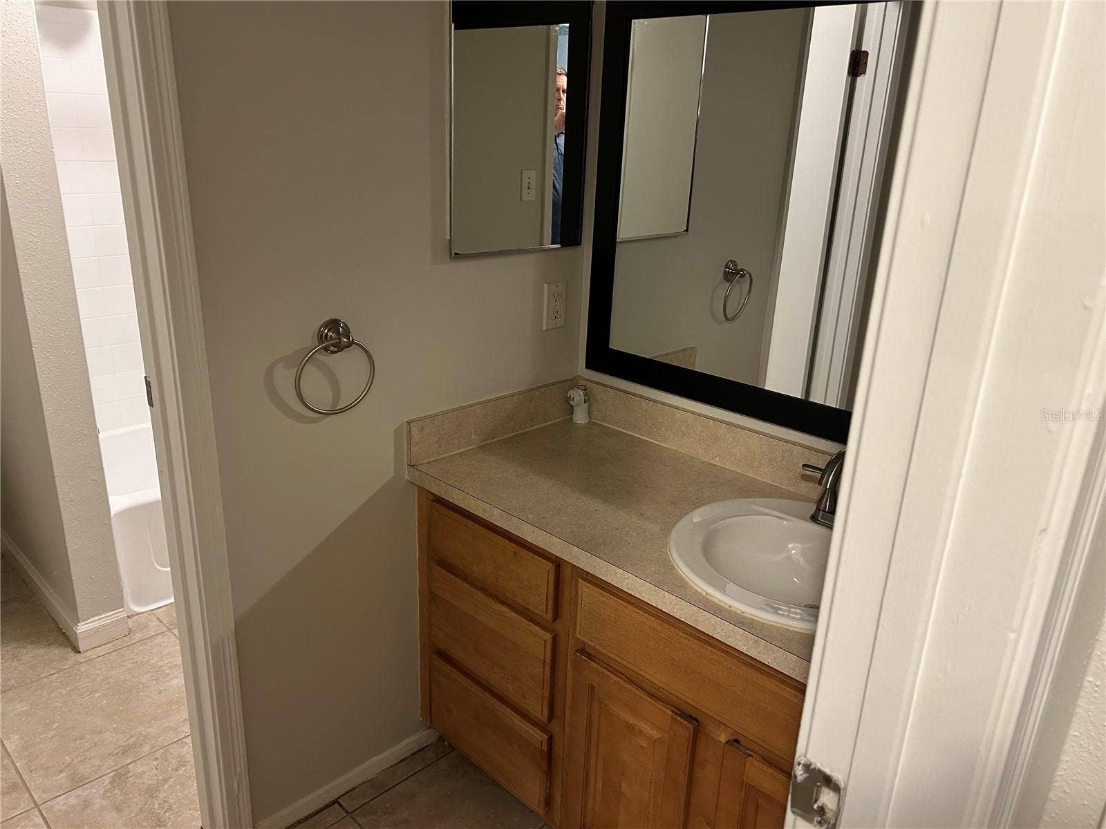 second vanity off hall Jack n Jill bathroom