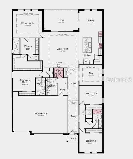 7334 JETTY COURT, Palmetto, FL 34221 Floor Plan ~ Additional Highlights Include: pre-plumb for laundry sink