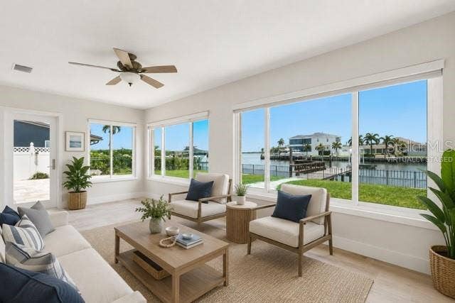 Virtually staged florida room