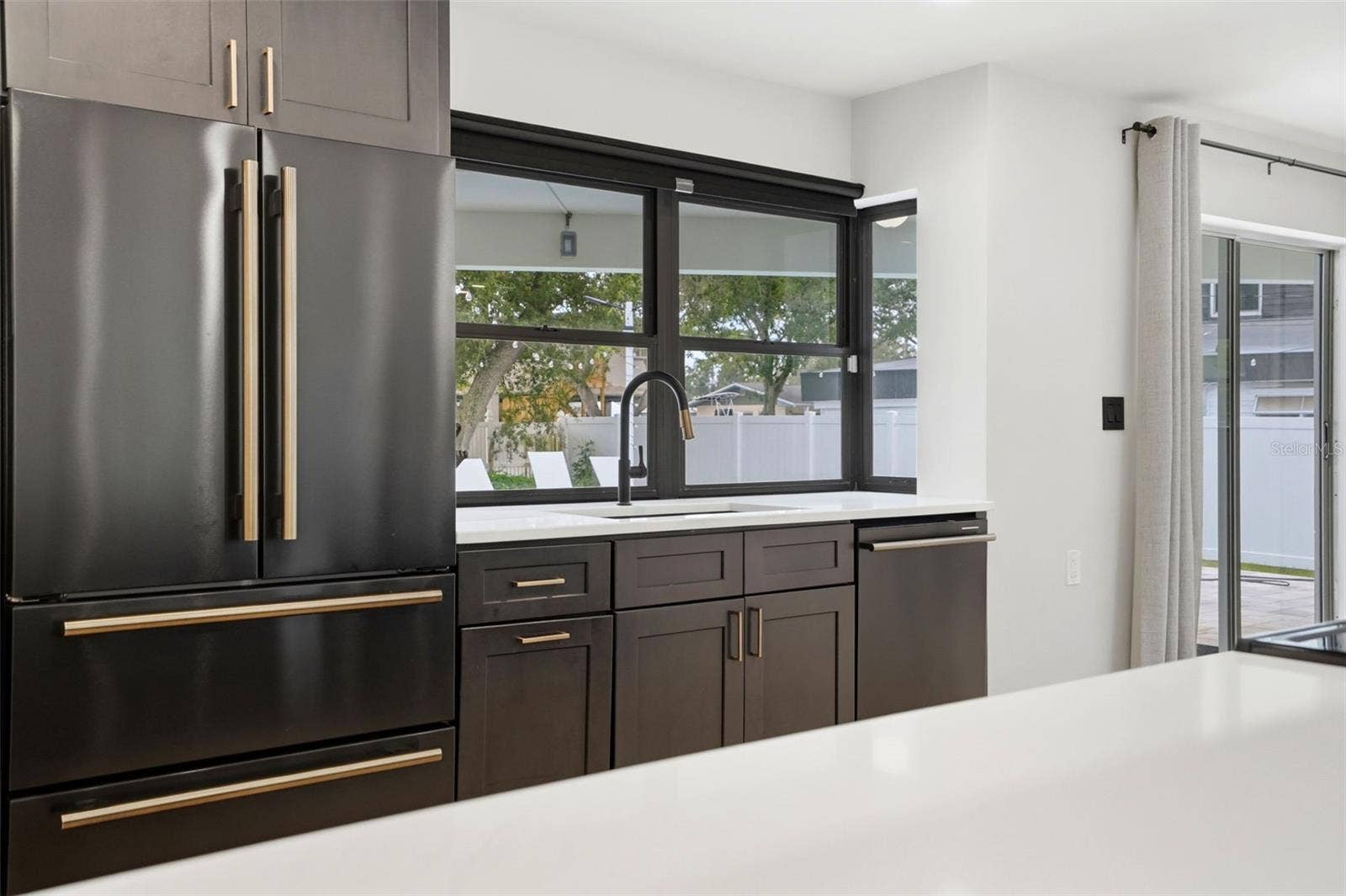 Beautiful view of Pool from Kitchen Sink & Pass-through Window