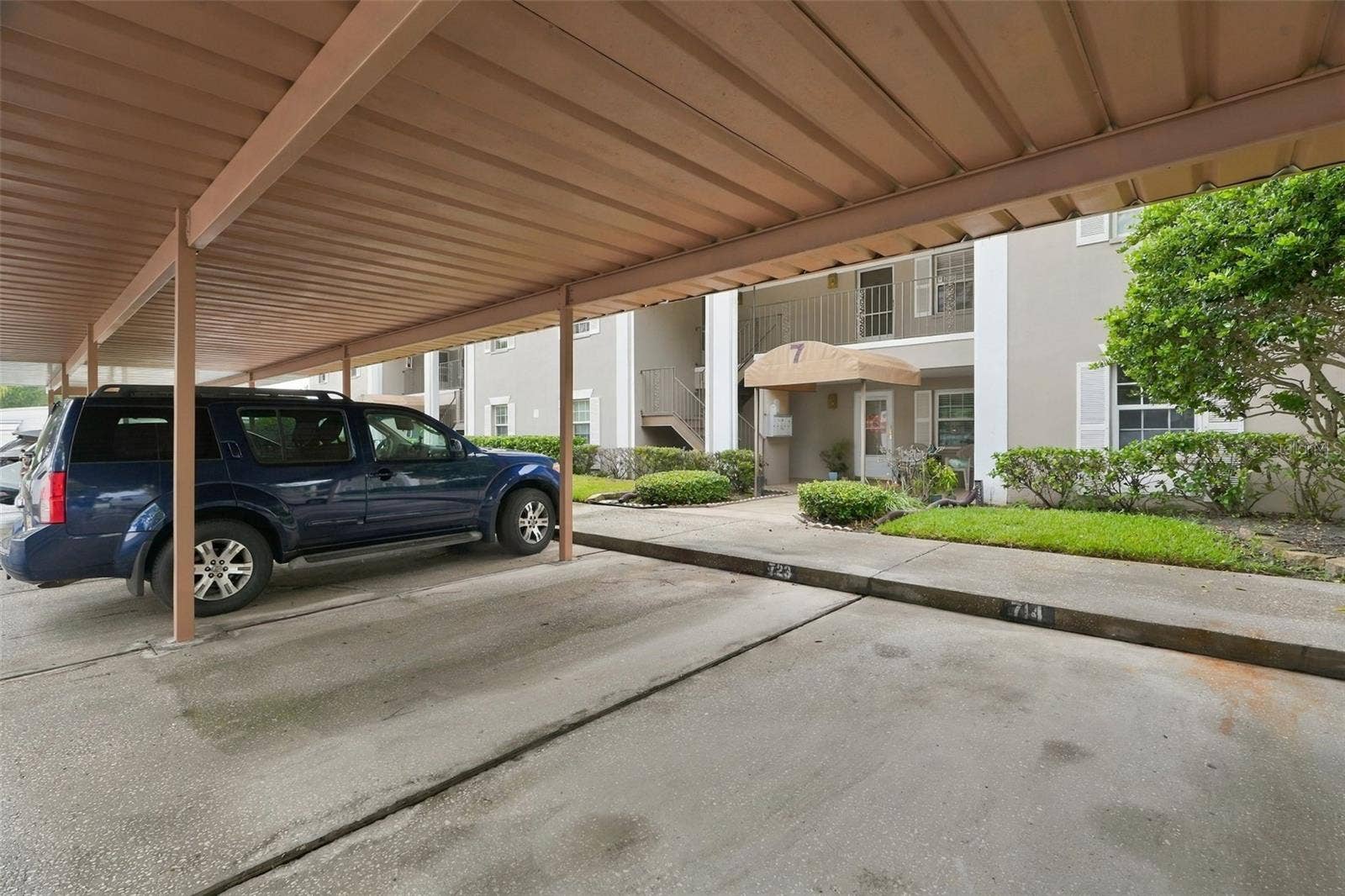 Covered parking space