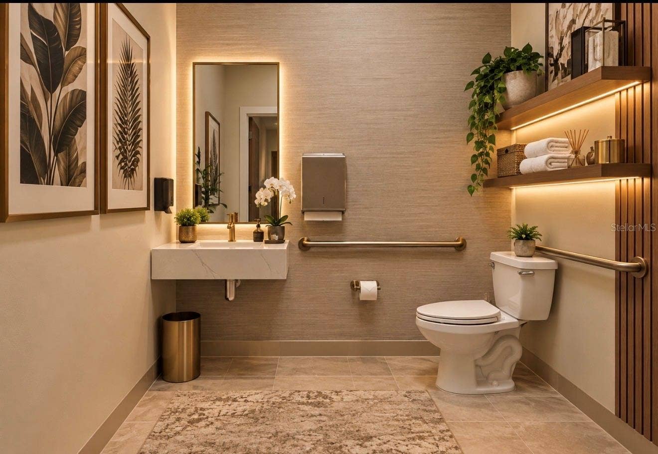 8222 118TH AVENUE, #600, Largo, FL 33773 AI Rendering redesigned existing bathroom