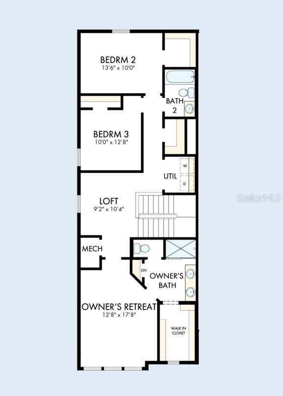 101 MOON LILY TERRACE, Daytona Beach, FL 32117 Floor Plan Second Floor