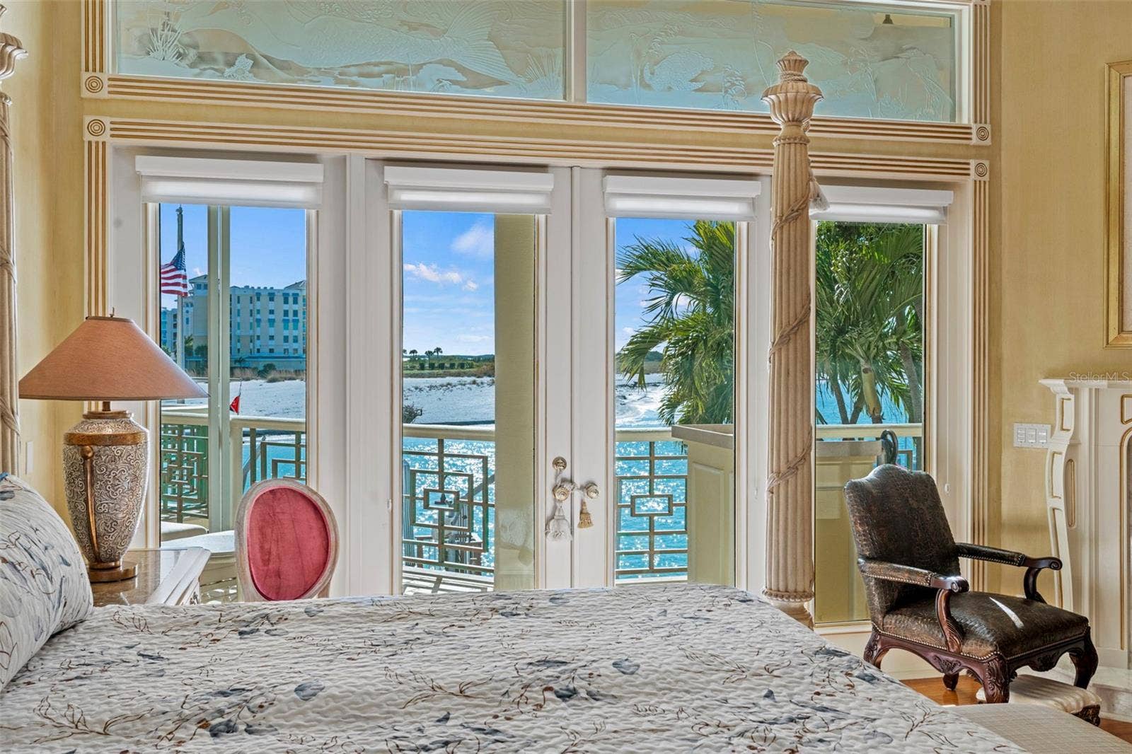 964 MONTE CRISTO BOULEVARD, Tierra Verde, FL 33715 Primary Suite with Gulf Views and French Doors to the Balcony